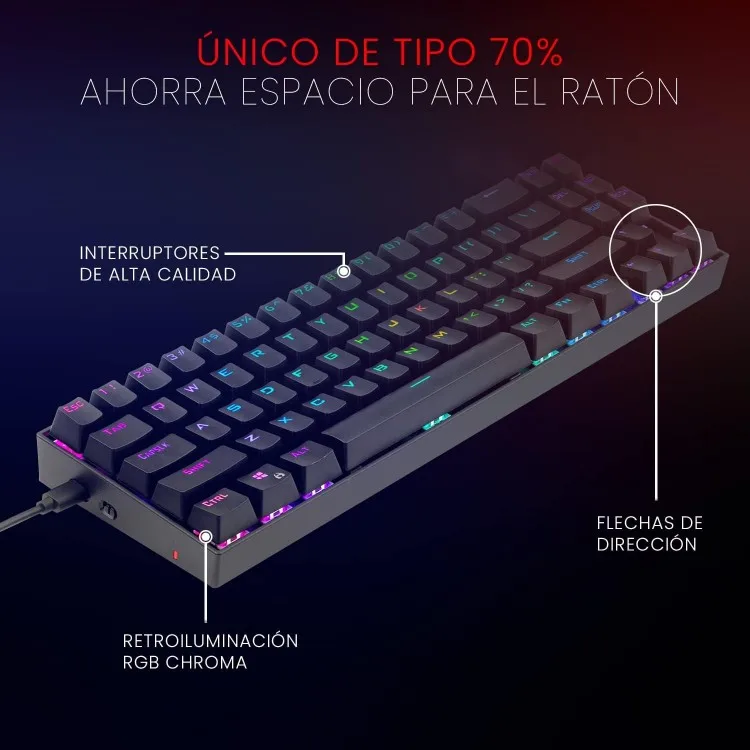 خرید کیبورد Redragon Deimos - بی سیم - سوییچ مکانیکی قرمز