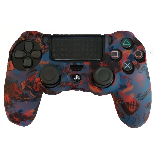 روکش کنترلر Dualshock 4 Cover - Navy blue and Red