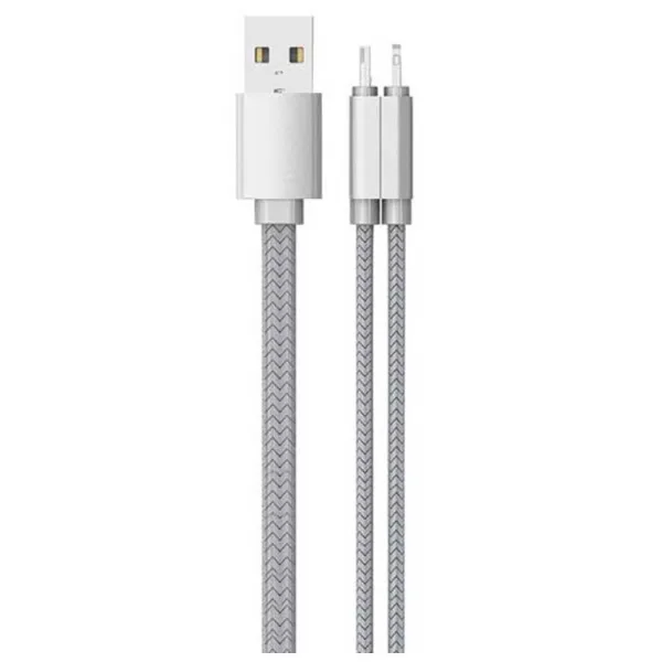خرید کابل شارژ دوگانه لایتنینگ و میکرو USB