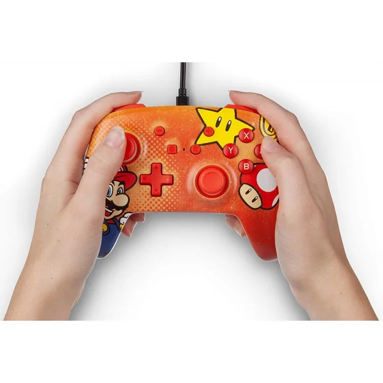 خرید کنترلر PowerA Enhanced نینتندو سوییچ - طرح Super Mario Vintage