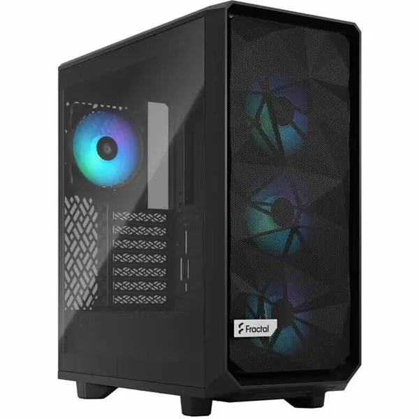 خرید کیس کامپیوتر Fractal Design Meshify 2 Compact RGB - شاسی مید تاور - سیاه - شیشه روشن