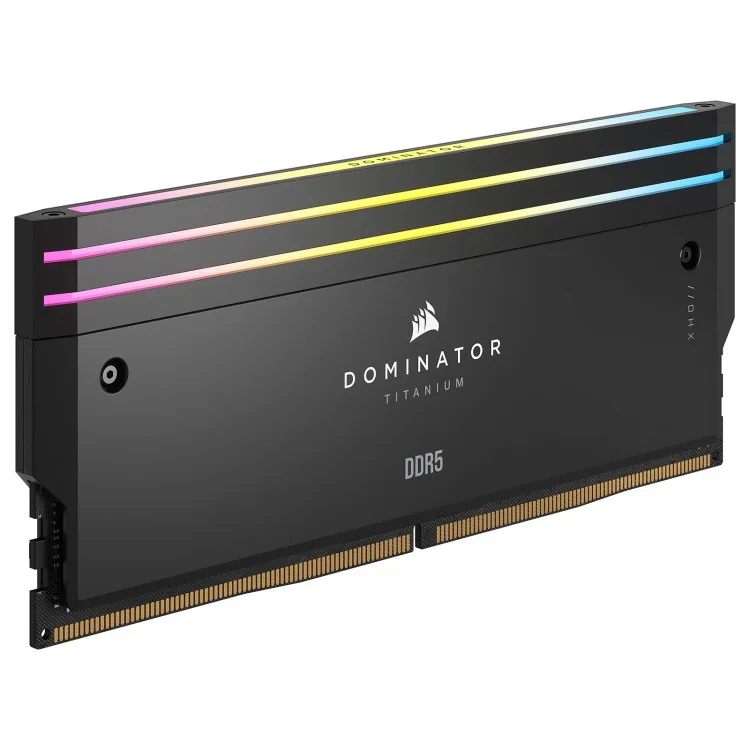 خرید رم Corsair Dominator Titanium RGB - ظرفیت 32 گیگابایت - DDR5 - پک دوتایی - مدل Intel XMP - فرکانس 6000 مگاهرتز - CL30 - سیاه