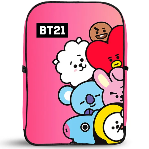 خرید کوله پشتی ونگارد - مخملی - طرح BT21