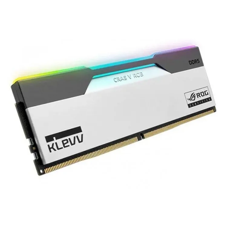 خرید رم KLEVV Cras V RGB DDR5 - ظرفیت 32 گیگابایت - دو کاناله - سرعت 6200 مگاهرتز - CL32 - سفید - دارای مهر تأیید ROG
