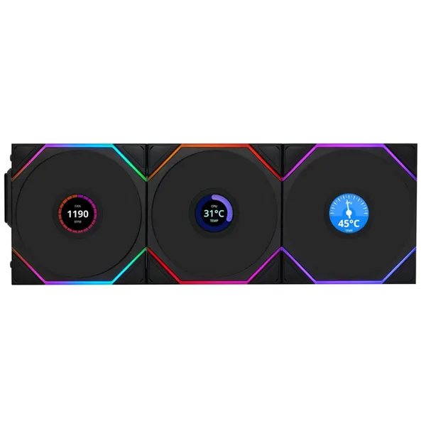 خرید فن کیس Lian Li Uni Fan TL دارای نمایشگر LCD - بی سیم - پک سه تایی
