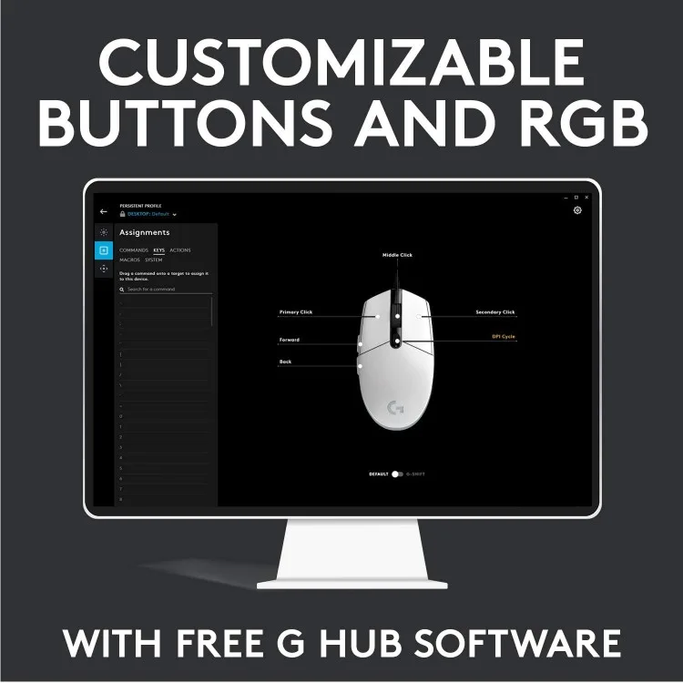 خرید موس گیمینگ Logitech G203 LIGHTSYNC - سیاه