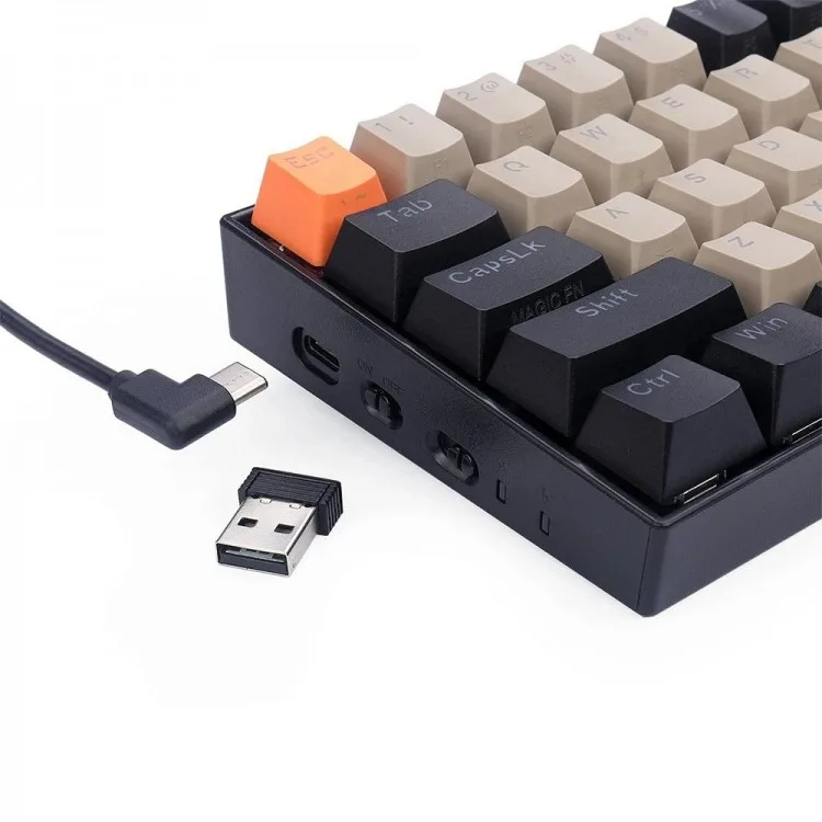 خرید کیبورد Redragon Draconic K530 Pro - سوییچ مکانیکی آبی - بی سیم - سیاه/کرم/نارنجی
