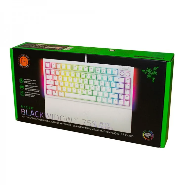 خرید کیبورد Razer Blackwidow V4 75% - نسخه سفید