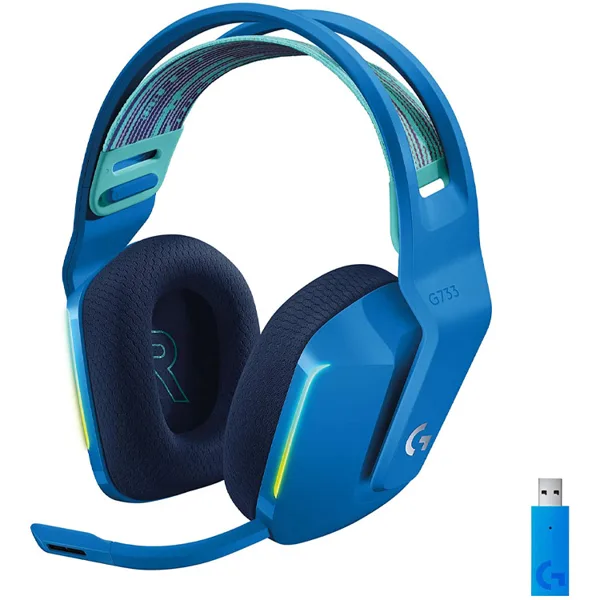 خرید هدست Logitech G733 Lightspeed - بی سیم - آبی