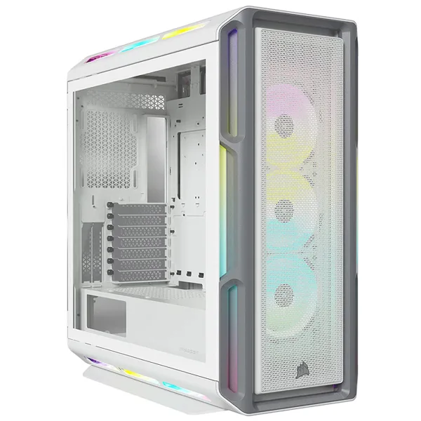 خرید کیس کامپیوتر Corsair iCUE 5000T RGB TG- شاسی مید تاور - سفید