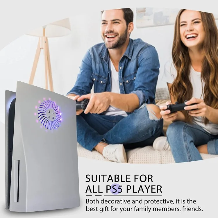 خرید فیس پلیت دارای منفذ مخصوص فن و LED - مخصوص PS5 دیسک خور - سفید