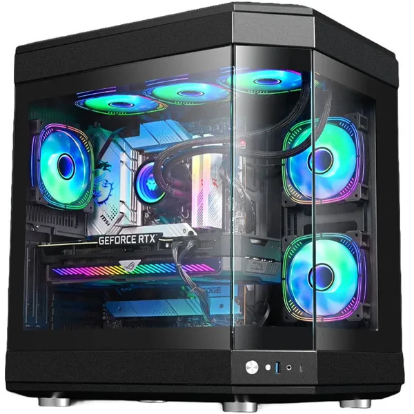 خرید کیس کامپیوتر WJ Coolman Y40 6F UNI - شاسی مید تاور - سیاه