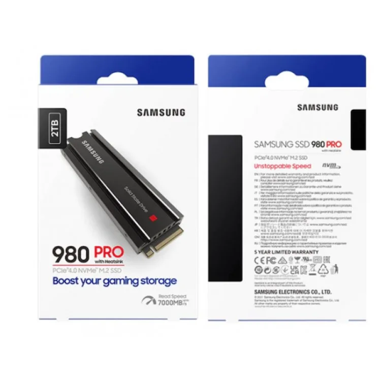 خرید حافظه اس اس دی Samsung 980 Pro با هیت سینک - دو ترابایت