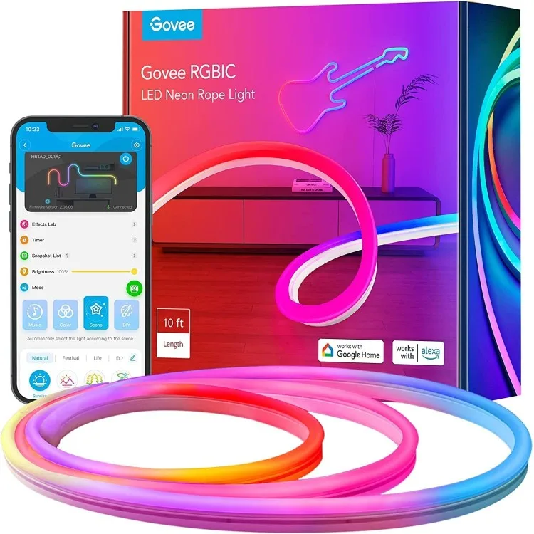 خرید لامپ هوشمند GoVee RGBIC LED Neon Rope - سه متر