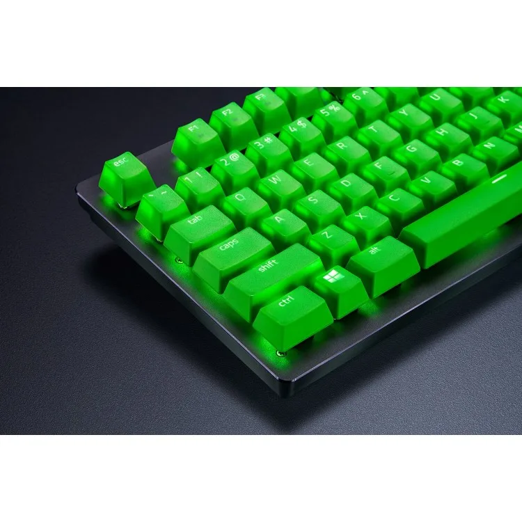 خرید ست دکمه های کیبورد Razer - جنس PBT + کابل USB-C پیچ خورده - سبز ریزر