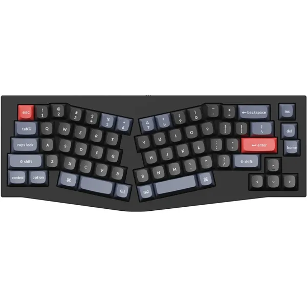 خرید کیبورد Keychron Q8 Alice - سوییچ آبی - سیاه کربنی