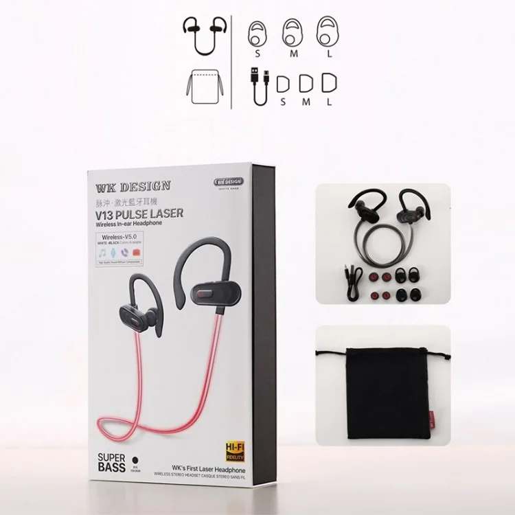 خرید ایرفون بی سیم WK Design V13 Pulse Laser - سیاه