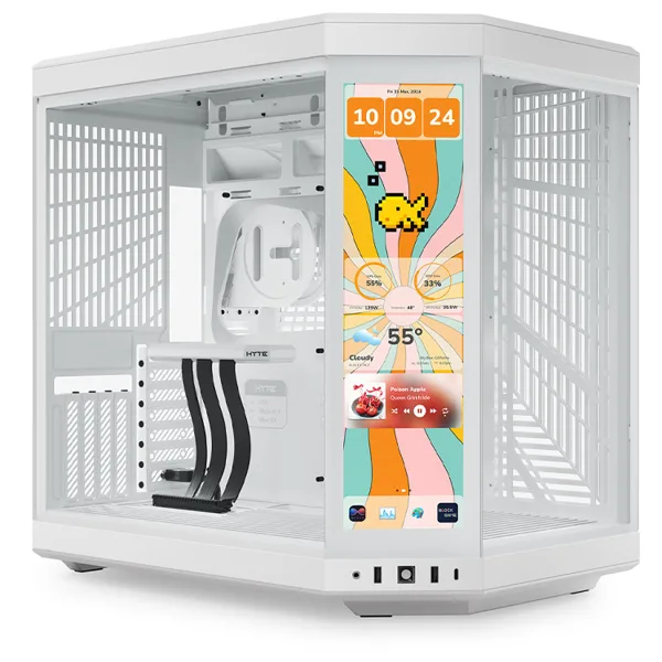 خرید کیس کامپیوتر Hyte Y70 به همراه نمایشگر Touch Infinite - سفید