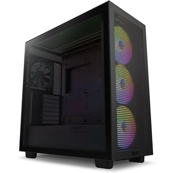 خرید کیس کامپیوتر NZXT H7 Flow - شاسی مید تاور - سیاه مات