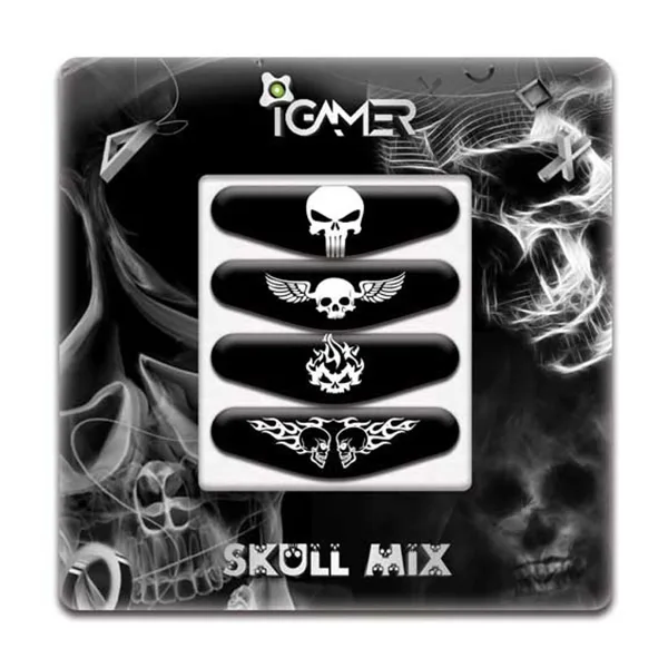 خرید برچسب لایت بار کنترلر PS4- طرح Skull