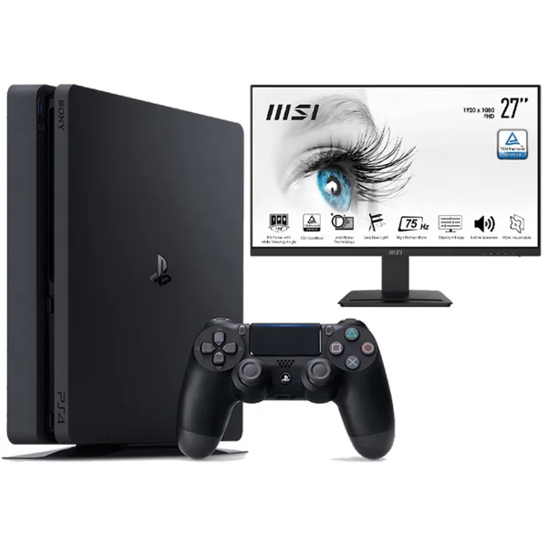 خرید پلی استیشن 4 اسلیم - یک ترابایت + مانیتور MSI Pro MP273
