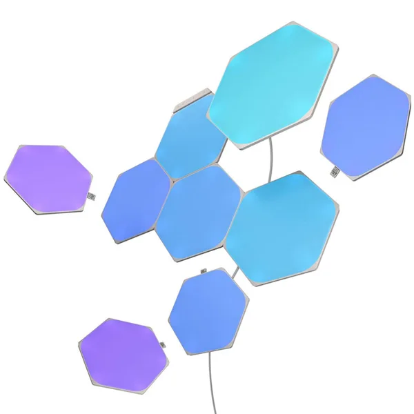 خرید پنل روشنایی هوشمند Nanoleaf Shapes - پک Starter Kit شامل ۹ قطعه - شکل شش ضلعی