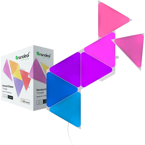 خرید لامپ هوشمند Nanoleaf Shapes - کیت Smarter - مثلث - پک هفت تایی