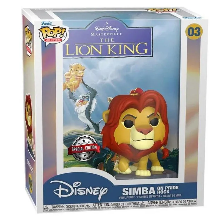خرید عروسک POP! - شخصیت Simba روی صخره - نسخه ویژه کاور VHS فیلم Lion King