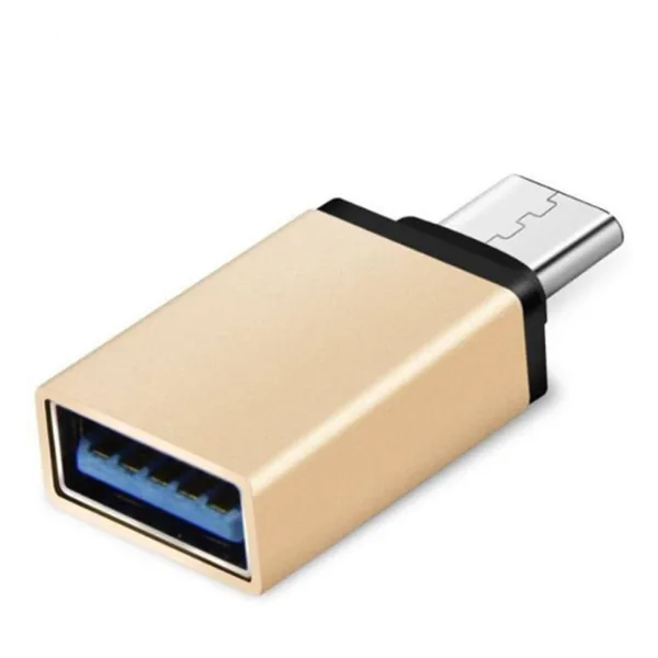 مبدل OTG - USB to USB-C - طلایی