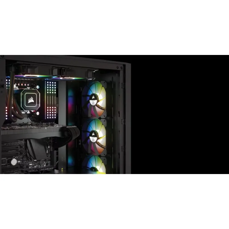 خرید کیس کامپیوتر Corsair iCue 4000X RGB - شاسی مید تاور - سیاه