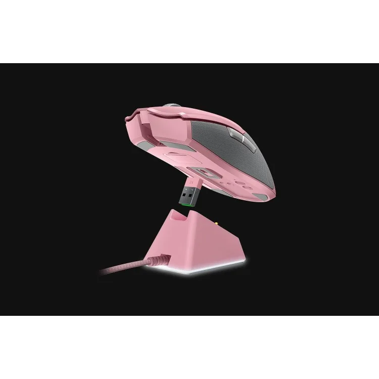 خرید موس Razer Viper Ultimate به همراه پایه شارژ - بی سیم - رنگ Quartz Pink