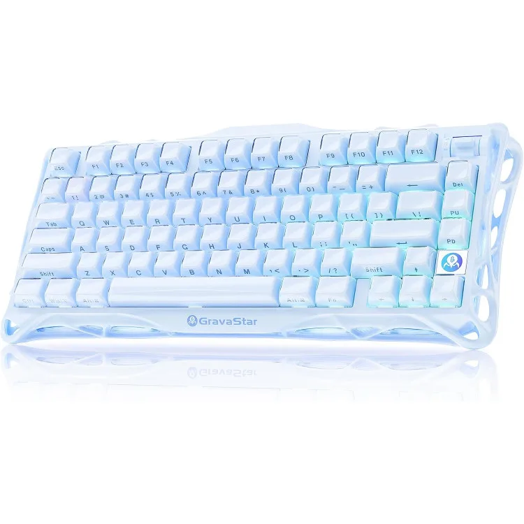 خرید کیبورد GravaStar Mercury K1 - بی سیم - سوییچ مکانیکی - رنگ Ice Blue