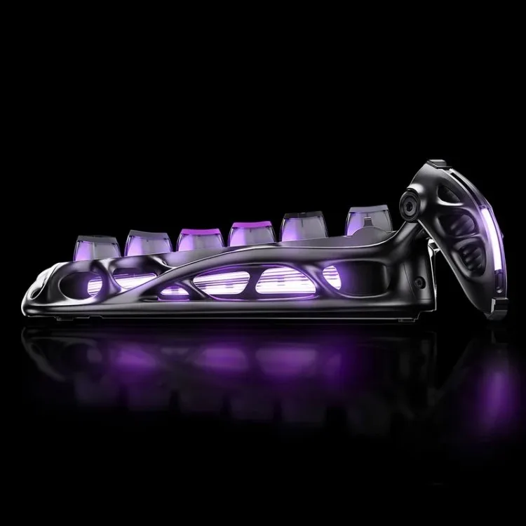 خرید کیبورد GravaStar Mercury K1 Pro - بی سیم - سوییچ مکانیکی خطی با قابلیت تعویض سریع - نسخه ویژه Cyberpunk
