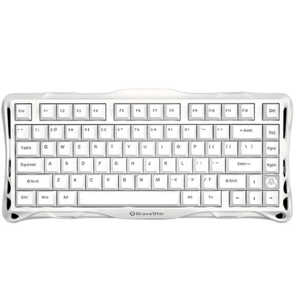 خرید کیبورد GravaStar Mercury K1 Lite - بی سیم - سوییچ مکانیکی خطی - نسخه Snow White