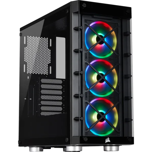 خرید کیس کامپیوتر Corsair iCue 465X RGB - شاسی مید تاور - سیاه