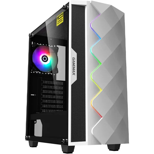 خرید کیس کامپیوتر GameMax White Diamond COC ARGB - شاسی مید تاور