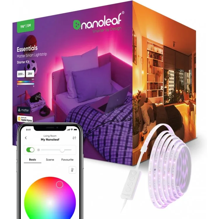 خرید لامپ هوشمند Nanoleaf Essesntials Matter پک Starter - پنج متر