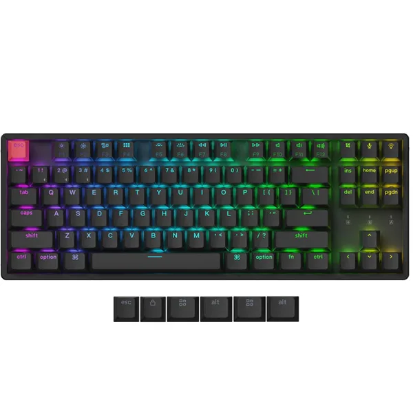 خرید کیبورد Keychron K8 RGB ورژن 2 با شاسی آلومینیومی - بی سیم - سوییچ قهوه ای Keychron Super