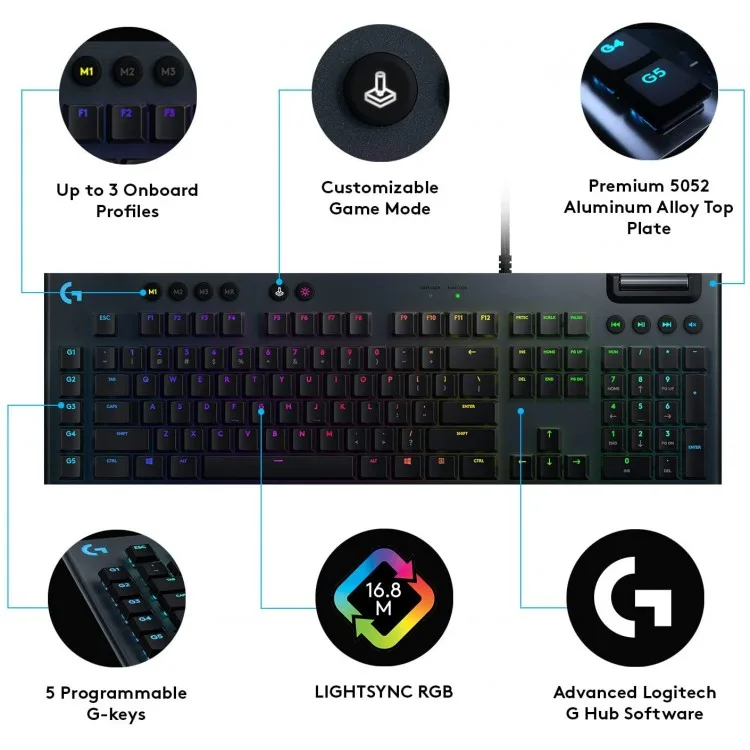 خرید کیبورد Logitech G G815 - سوییچ کلیکی