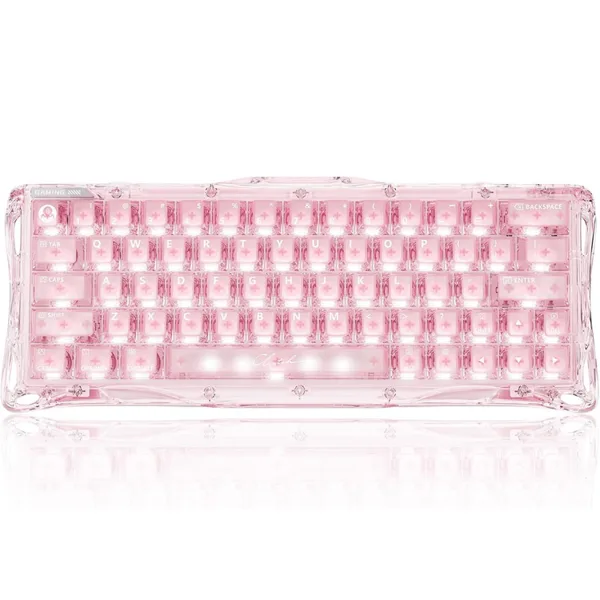 خرید کیبورد GravaStar Mercury V60 - سوییچ مغناطیسی - طرح Crystal Rose