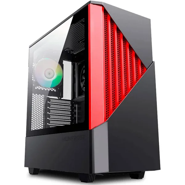 خرید کیس کامپیوتر GameMax Contac COC - شاسی مید تاور - سیاه/قرمز