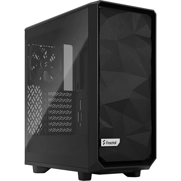 خرید کیس کامپیوتر Fractal Design Meshify 2 Compact Lite - شاسی مید تاور - سیاه - شیشه روشن