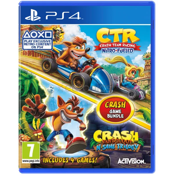 خرید بازی Crash Team Racing Nitro-Fueled و بازی Crash Bandicoot N.Sane Trilogy برای PS4
