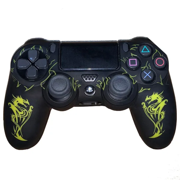 روکش کنترلر Dualshock 4 Cover - Yellow Dragon Stripe