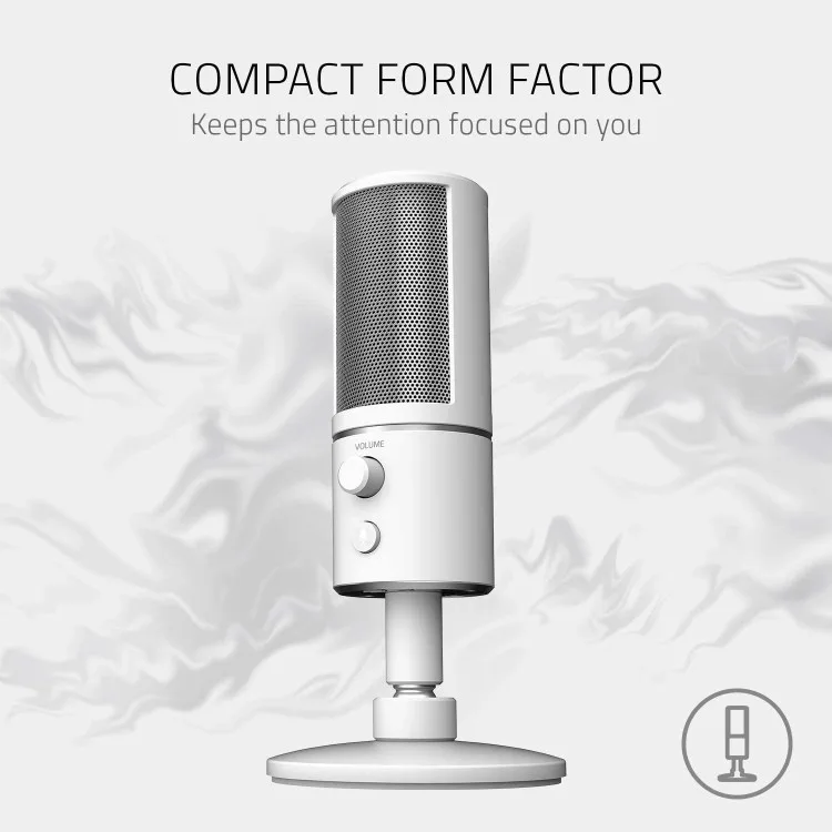 خرید میکروفون Razer Seiren X - رنگ سفید جیوه ای