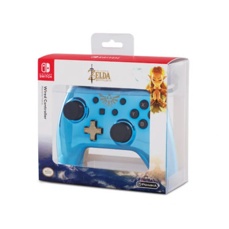 خرید کنترلر سیمی نینتندو سوییچ - طرح بازی The Legend of Zelda: Breath of the Wild کروم