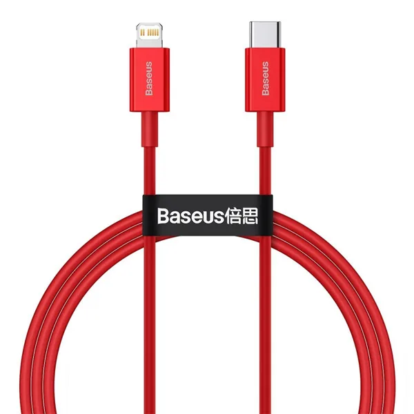 خرید کابل USB-C به لایتنینگ Baseus - قرمز