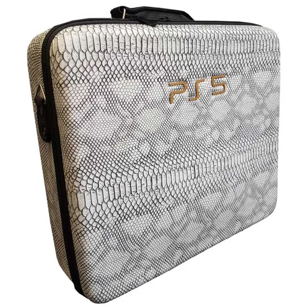 خرید کیف PlayStation 5 - طرح چرم ماری سفید
