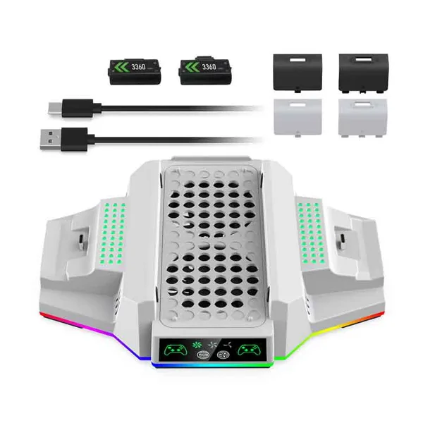 خرید پایه چندکاره DOBE RGB LED برای XBOX Series S - سفید