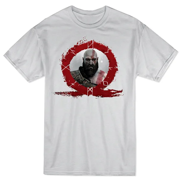 خرید تیشرت ونگارد - طرح Kratos Avatar - سفید - سایز M